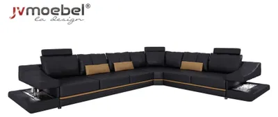 Immagine prodotto di Soggiorno tessile divani a L nero NUOVO divano angolare divano imbottito divano letto