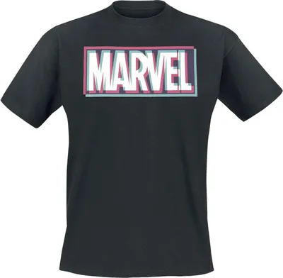 Produktbild von Marvel T-Shirt Herren Glitch Logo schwarz M