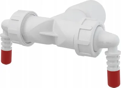 Zdjęcie produktu dla Alcadrain P157Z Doppelanschluss komplett DN40 / DN32  8 –16 mm Schlauchanschluss mit Rückschlagklappen