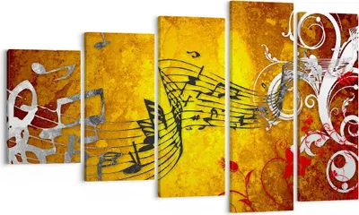 Produktbild von Bild auf Leinwand - Leinwandbild - Musik Konzert Spaß Blume - 100x60cm - Wand Bild - Wanddeko - Leinwanddruck - Bilder - Kunstdruck - Wanddekoration - Leinwand bilder - Wandkunst - EG100x60-1964