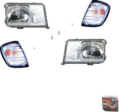 Produktbild von Scheinwerfer + Osram Night Breaker Laser passend für Mercedes W124 89-93 Satz L R 1248205961 1248203559 A1248205961 1248206061 1248201259 12482 Johns
