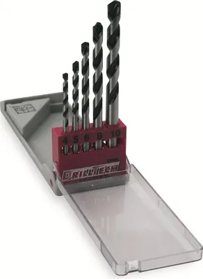 Produktbild von TOOLTECH Steinbohrer-Satz 5-teilig, 20086, 4…10 mm, in Kunststoffbox
