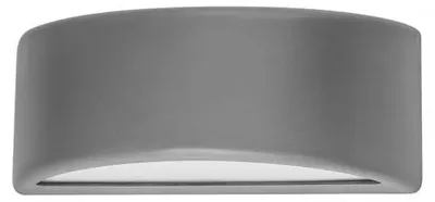 Wandleuchte außen, grau, Polycarbonat, E27, IP65, 13,2x32x13 cm