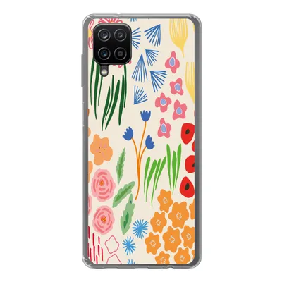 Produktbild von MuchoWow® Handyhülle Schutzhülle Hülle für Samsung Galaxy A12 Blumen - Muster - Feldblumen Silikon Softcase Handy Hülle - Bild