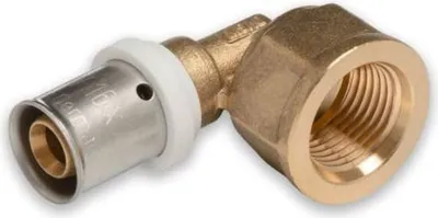 Produktbild von Selfio-Press Aluverbund Pressfitting Übergangswinkel Innengewinde 16 x 2 - 1/2' TH + U Kontur DVGW
