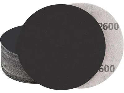 Zdjęcie produktu dla Papier ścierny samoprzylepny, 150 mm, ziarno 600, do użytku na mokro i sucho, 30 sztuk