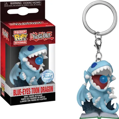 Produktbild von Yu-Gi-Oh! - Blue-Eyes Toon Dragon Schlüsselanhänger Funko Pocket POP! Keychain