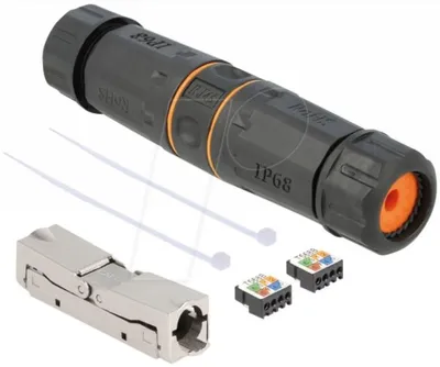 Image de DELOCK Kabelverbinder LSA zu LSA Cat.6A IP68 wasserfest sw