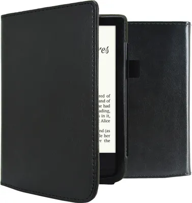Produktbild von imoshion Vegan Leather Klapphülle Pocketbook Touch Lux 5 / HD 3 / Basic Lux 4 / Vivlio Lux 5 - Schwarz