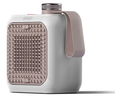 Produktbild von De’Longhi HFX10B03.PK, Elektrischer Raumheizlüfter, Indoor, Tisch/Bank, Pink, Weiß, Drehregler, 360 W