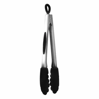 Obrázok produktu pre Mastrad kuchynské kliešte, grilovacie kliešte, kliešte na varenie, kuchynský riad, nerezová oceľ, silikón, čierne, 26 cm, F16800