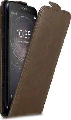 Obrázok produktu pre Cadorabo puzdro pre Sony Xperia L2 ochranný kryt v hnedej farbe Flipové puzdro na mobilný telefón Puzdro Kryt