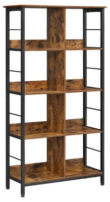 Produktbild von Bücherregal TAYLOR, 5 Regalböden, 149 x 80 cm, rustikal braun
