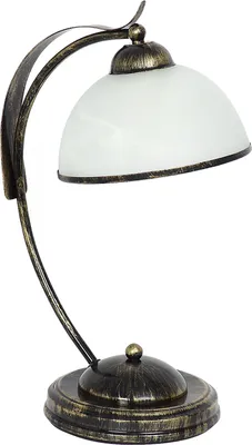 Obrázek produktu pro Stolní lampa Korfu se zlatou patinou a bílým skleněným stínidlem 1xE27 15W Luminex