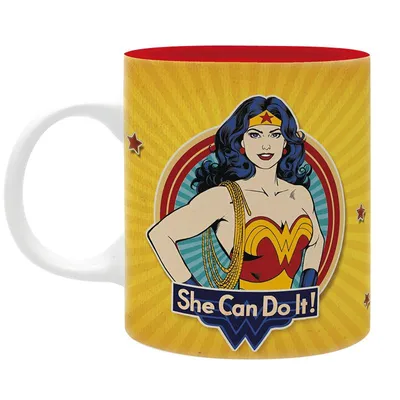 Produktbild von Wonder Woman Keramiktasse - She can do it (320 ml)