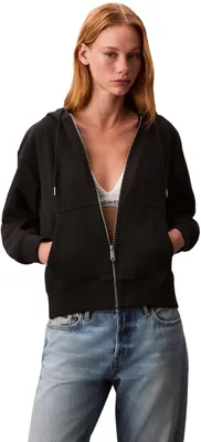 Produktbild von Calvin Klein Damen Hoodie mit Reißverschluss Archive Logo French Terry mit Kapuz