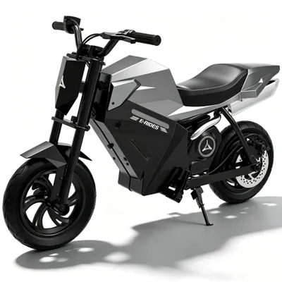 Produktbild von Elektromotorrad Kinder 12,5 Zoll Elektro Motorrad Offroad Kindermotorrad 8-14 Jahre 250W Motor LED Licht 16km Reichweite 21,6V 4Ah 16km/h Silber