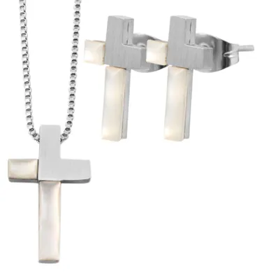 Produktbild von Akzent Damen Schmuckset Adeja Edelstahl silber