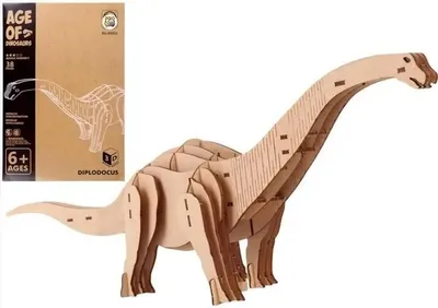 Obrázek produktu pro Dřevěné 3D puzzle „Diplodocus“ – Pro Kids