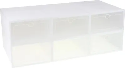 Zdjęcie produktu dla Plastikowe Szuflady Organizer do Szafki na Buty Pojemnik Pudełko 6 Sztuk