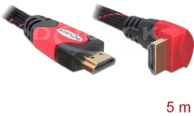 Produktbild von DeLOCK 5m HDMI, 5 m, HDMI Typ A (Standard), HDMI Typ A (Standard), 10,2 Gbit/s, Schwarz, Rot