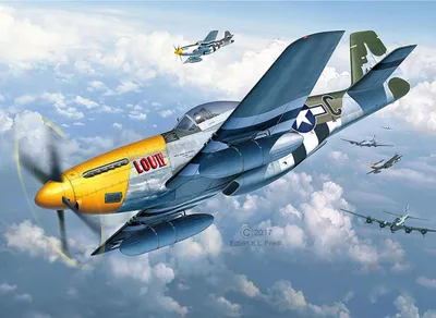 Produktbild von Revell P-51D Mustang, Starrflügelflugzeug-Modell, Montagesatz, 1:32, P-51D Mustang, Männlich, Kunststoff