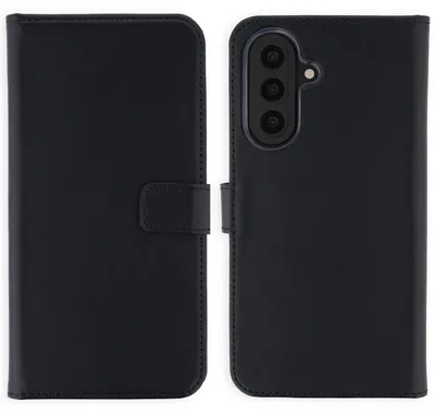Productafbeelding van Selencia Echt Leren Bookcase voor de Samsung Galaxy A57 (5G) - Zwart