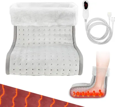 Image de Bettizia Chauffe-pieds électrique Chauffe-pieds pour la maison gris clair