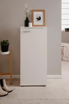 Produktbild von Weißer Schuhschrank für 12 Paar Schuhe, 100 x 110 x 34 cm