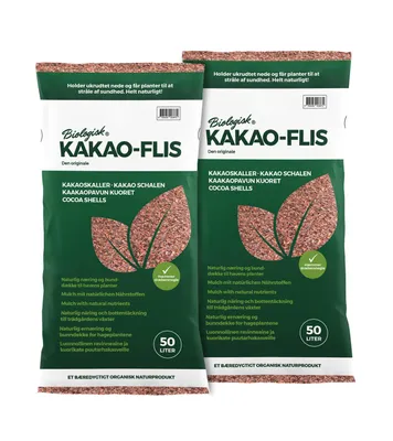 Produktbild von Floragard Kakaoschalen, Bodenabdeckung, 2 x 50L, Dekorbelag, Mulch, 100 % reine Kakaoschalen