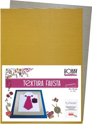 Zdjęcie produktu dla Tektura falista B4 10ark Złota/Srebrna Bambino Hobby