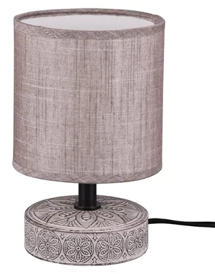 Productafbeelding van Keramische tafellamp met lampenkap, hoogte 20,5 cm, bruin