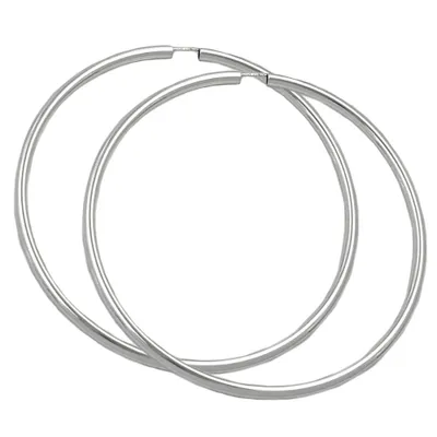 Produktbild von Creole 70mm Drahtcreole mit Steckverschluss glänzend Silber 925 silber 70x2,5mm