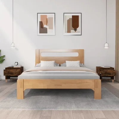 Obrázok produktu pre vidaXL Nočné stolíky 2 ks. Údený dub 50x46x50 cm materiál na báze dreva - Nočný stolík - Nočné stolíky - Šatníková skriňa - Nočná skrinka