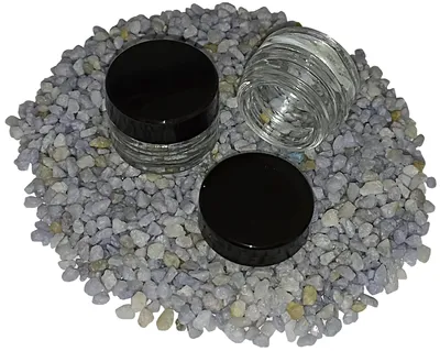 Immagine prodotto di 50 contenitori in vetro di design, modello "Diana", con coperchio nero, capacità 4 ml, ideali per contenere denaro (vuoti)