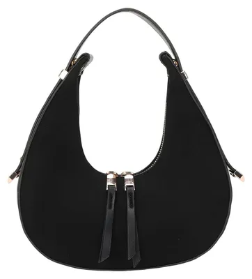 Immagine prodotto di Gallantry, borsa a tracolla da donna con struttura rigida e elegante doppia cerniera, nera