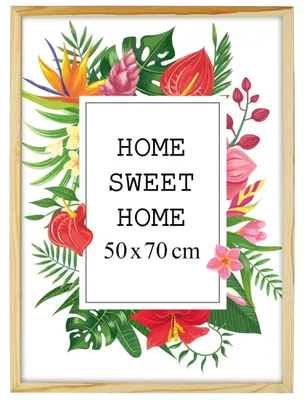 Obrázok produktu pre Sada 3 drevených rámov na obrazy MG Design, rozmery 50 x 70 cm – Vyrobené z prírodného dreva s akrylsklom, vhodné na zavesenie aj na postavenie, pre fotografie, plagáty a puzzle