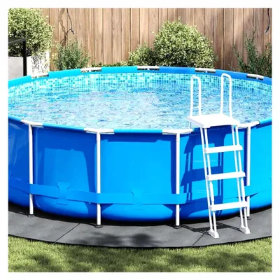 Produktbild von Pool-Bodentuch Hellgrau 458 cm Polyester Geotextil für Schwimmbäder und Badebereiche