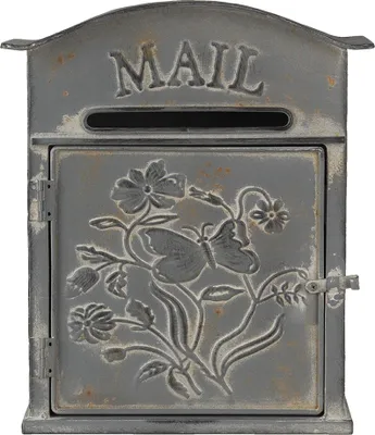 Obrázok produktu pre Schránky na listy Clayre & Eef 26x10x31 cm Grau Metall