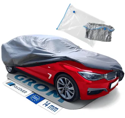 Produktbild von POLCOVER GROM 14 mm Autoabdeckung Hagelschutz Wasserdicht Atmungsaktiv Sonne, Staub, UV-Schutz S (400-420 cm) Sedan Autoplane - Spezialisierter Schutz Autohülle Auto Winter & Sommer