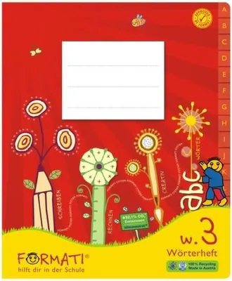Produktbild von Formati 060551053 Wörterheft Register Quart W.3 - 40 Blatt 80g/qm 6/6/6mm liniert+1 MST