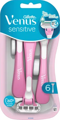 Produktbild von GILLETTE Venus Sensitive Smooth, Damen-Rasierer, 6 Stück