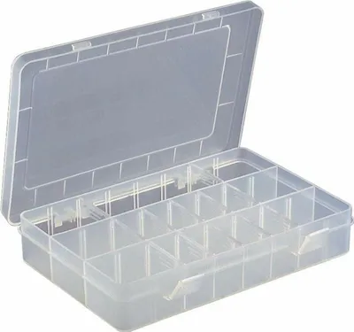Produktbild von Scatola Portaoggetti in Plastica 15 Scomparti, Portaoggetti in Plastica Regolabile per Line of Gioielli/Capsule/Unhie für Nail Art
