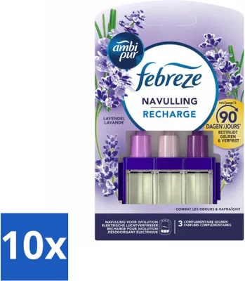 Image de Ambi Pur - 3Volution - Recharge - Lavande - 20 ml - Pack économique - 10 pièces