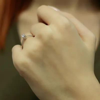 Produktbild von 0,24 Carat Diamant Solitär Ring 14 Karat Weißgold - 52 (16,50 mm)
