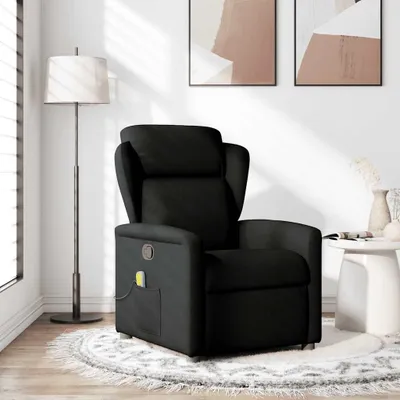Produktbild von vidaXL Massagesessel Schwarz Stoff