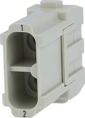 Produktbild von HARTING Han 40 Ampere Modul Stifteinsatz (M) Crimpanschluss, 2-polig 1000V, 40A - 1 Stück