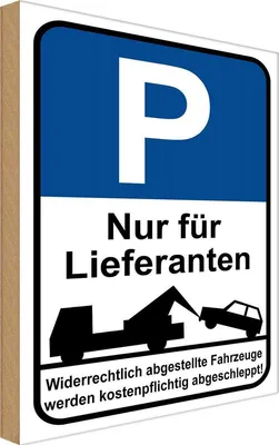 Produktbild von vianmo Holzschild 30x20 cm Parkplatz nur Lieferanten Parkplatzschild