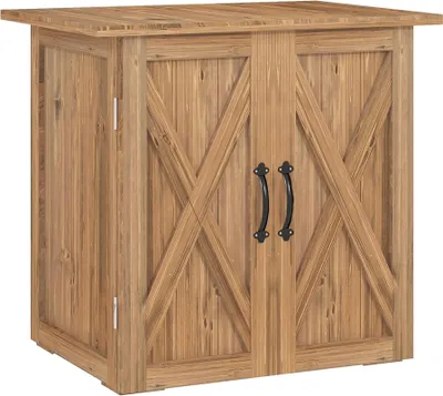 Produktbild von Gartenschuppen Holz mit Doppeltš¹r, Ger?teschuppen 77x55x72 cm, Mehrzweck, Braun