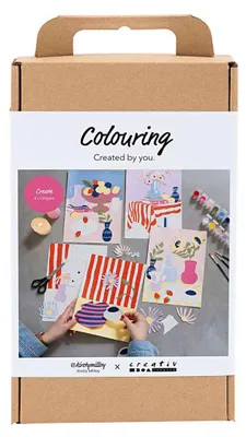 Produktbild von Creativ Company 977807, 4 Seiten, Farben enthalten, Junge/Mädchen, Bilder-Set zum Ausmalen